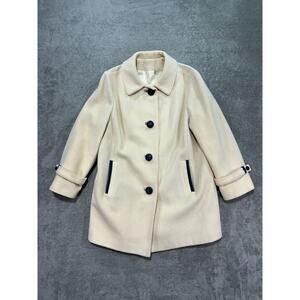 Susan‎ Lynn Vintage Jacket Women’s 16 Ivory Wool Blue Buttons Made in USA